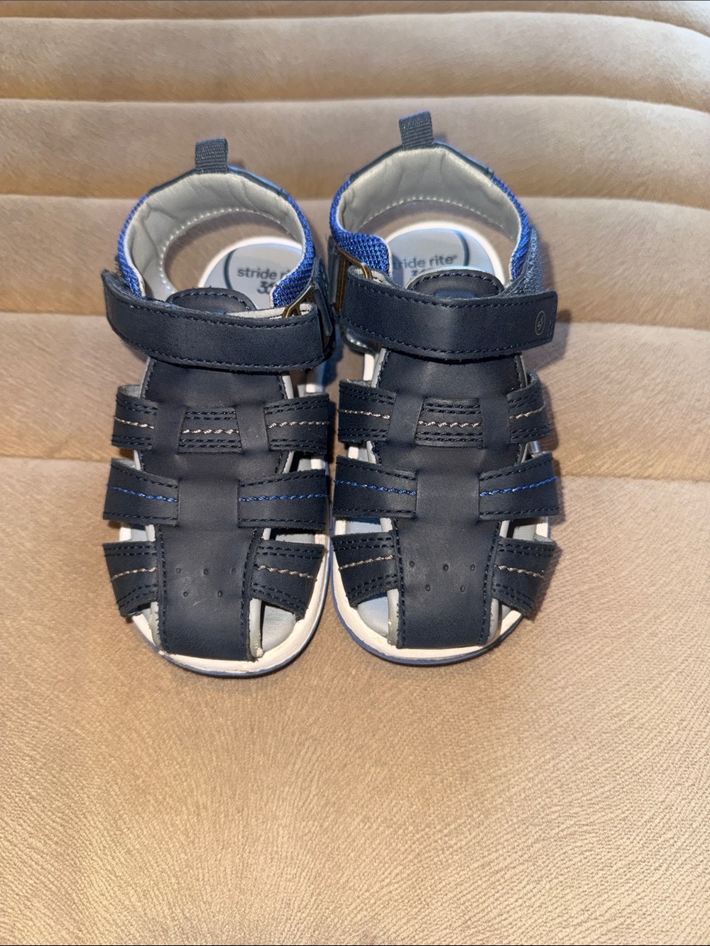 Stride Rite Navy Blue Toddler Closed-Toe Fisherman Sandals